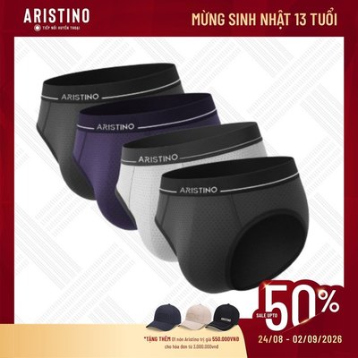 [Combo 4] Quần Lót Nam Briefs Aristino, chất liệu Polyamide kháng khuẩn, thoáng khí ABF003EXP04