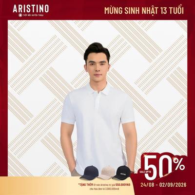 Áo Polo Nam Ngắn Tay Mercerized Aristino Slim Fit 50% Visco cao cấp APS083AS2