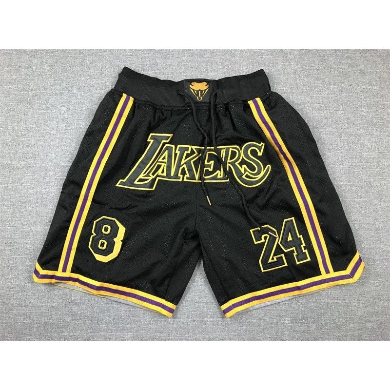 MN x Just Don Lakers Kobe 8 / 24 Retro MN Quần Bóng Rổ Thể Thao Lưới Quần Short