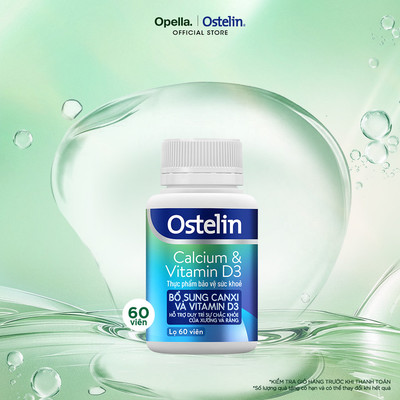 Ostelin Viên Uống Hỗ Trợ Bổ Sung Calcium & Vitamin D3 Duy Trì Chắc Khỏe Xương và Răng 60 viên