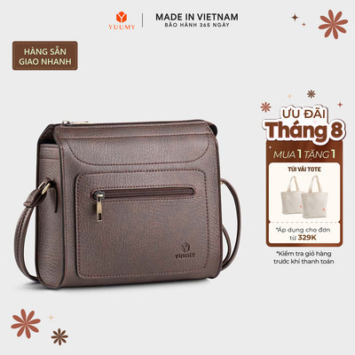 Túi Yuumy (Thời trang nữ vân nhám cá tính size 21 - Túi đeo chéo da Bergen YN242) Bagsmart
