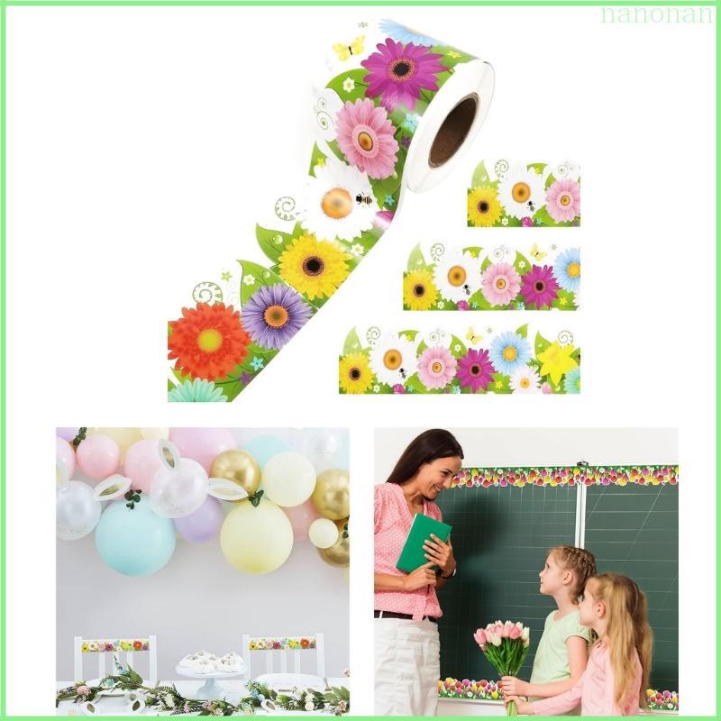 Nan Flower Bulletin Board Border Scalloped Border Sticker Bulletin Border Tông đơ