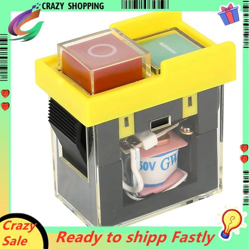 Công tắc an toàn đa năng KJD6 5E4 250V 6A điện từ chống nước, chống mất điện, kèm nút nhấn