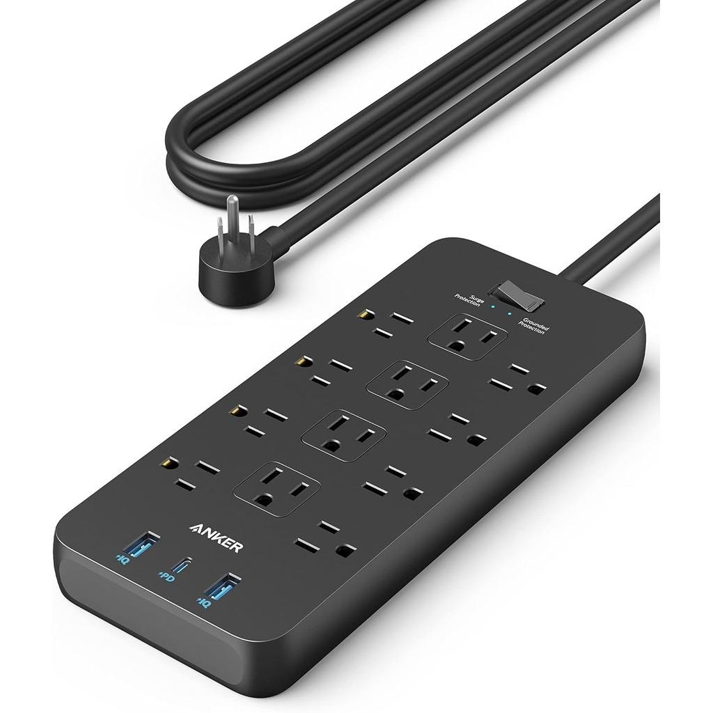 Anker Power Strip with 2100J Surge Protector, Outlet Extender, 5ft Extension Cord with Multiple Outl