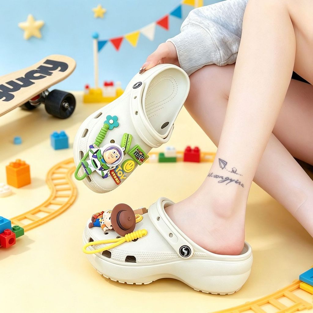 Phụ kiện giày lỗ Buzz Lightyear 3D hoạt hình, DIY tháo rời, phù hợp Crocs, phong cách đa năng 202608