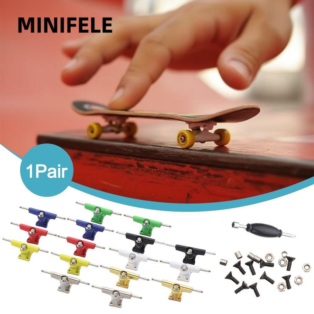 Giá đỡ sàn vòng bi MINIFELE 1 cặp, với đai ốc Model Fingerboard Truck, Bu lông xe tải 32mm Bộ phận v