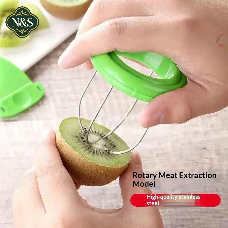 NS Kiwi Peeler Chuyên Nghiệp Kiwi Cutter Kiwi Dụng Cụ 2 Trong 1 Thép Không Gỉ Kiwi Fruit Peeler Kiwi