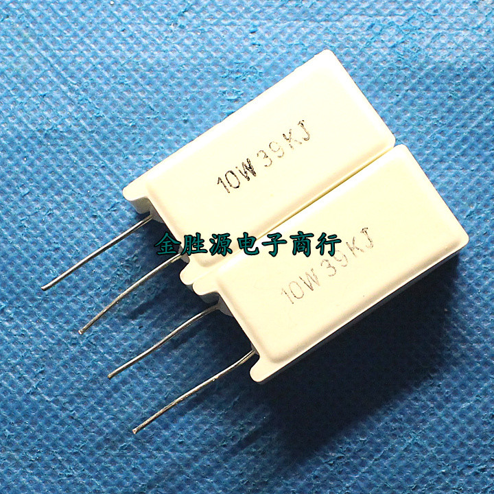 Điện trở xi măng 10W 10W39KJ 10W 39K 1.000 Điện trở gốm dọc quặng (10 miếng 9 Yuan)