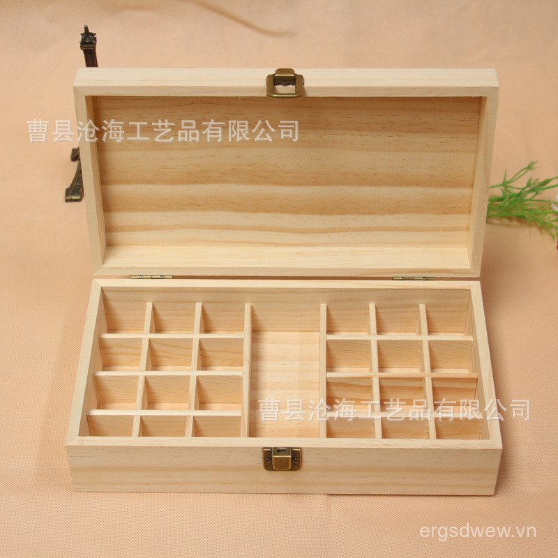 Mới Doterra Doterra Doterra Doterra Doterra Hộp Gỗ 25 Ngăn Hộp Bảo Quản 24 + 1 Ngăn Hộp Gỗ