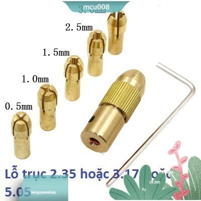 Đầu Kẹp Mũi Khoan Mini cho motor 390 , 550 , 775