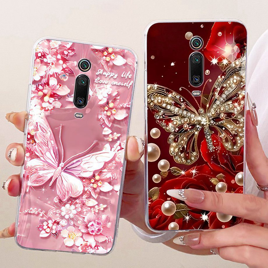 Dành Cho Xiaomi Mi 9T Pro Ốp Lưng Bướm Sơn TPU Chống Sốc Silicon Mềm Cho Xiaomi9T Mi 9T Pro 9 T Vỏ Đ