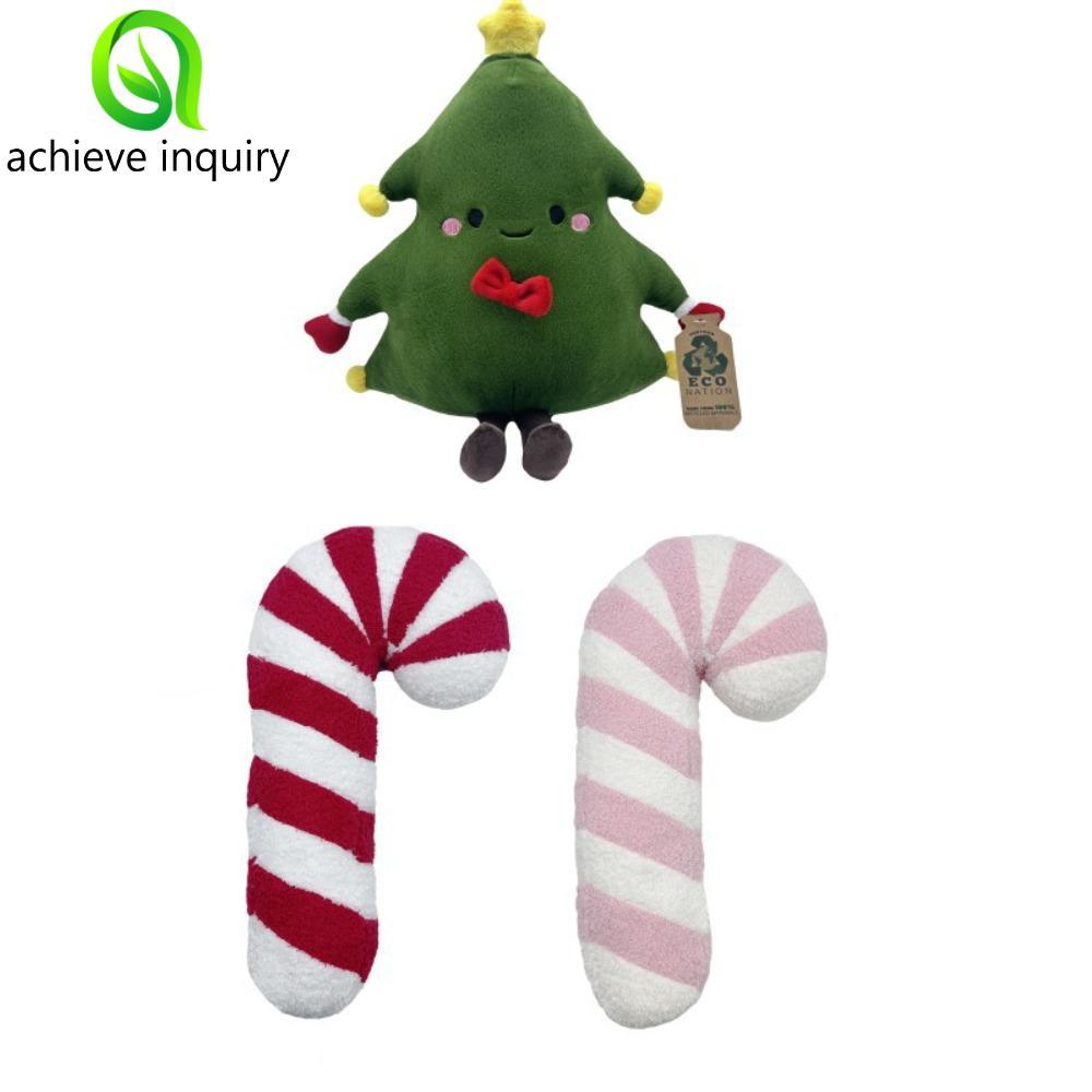 ACHIEVE YÊU THÍCH Giáng sinh Kẹo mía Đồ chơi sang trọng, Cây thông Noel Gingerbread Cashmere Gingerb