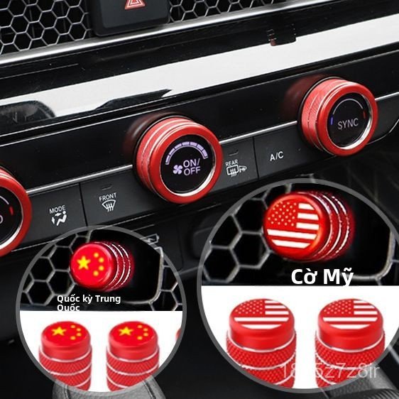 Khung trang trí núm xoay điều hòa cho Honda Civic gen 11 CRV 2023, cửa gió