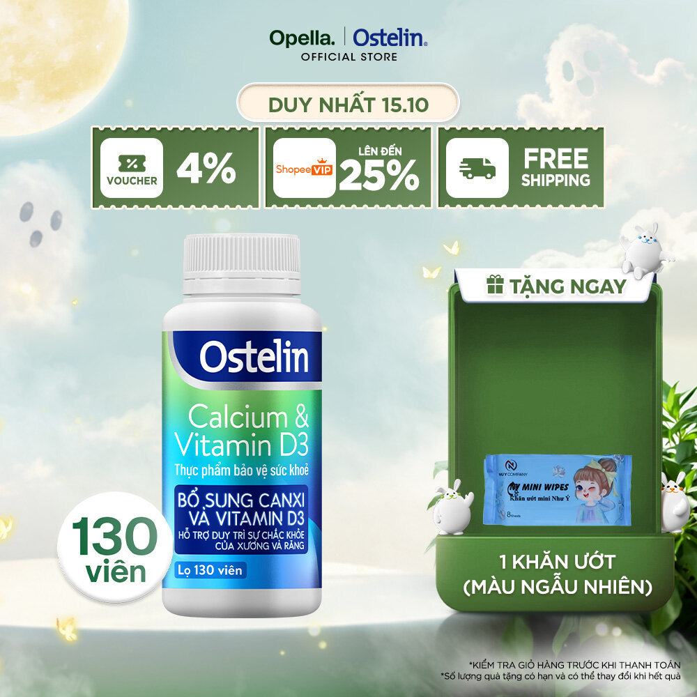 Ostelin Viên Uống Hỗ Trợ Bổ Sung Calcium & Vitamin D3 Duy Trì Chắc Khỏe Xương…