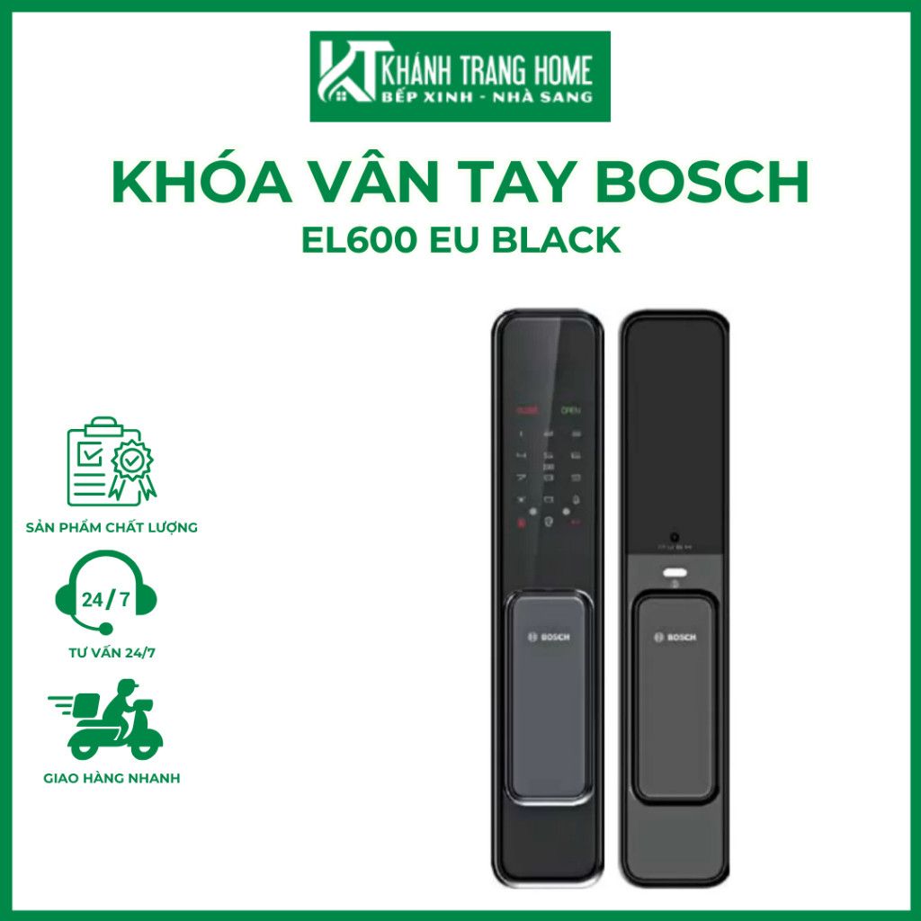 Khóa vân tay BOSCH EL600 EU BLACK thương hiệu Đức sử dụng công nghệ tiên tiến bảo hành chính hãng - 