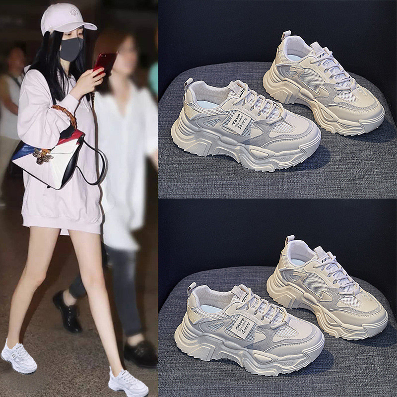 Korean Version Spring New Style Daddy Women's Shoes ins Trendy Student Sports Shoes Casual Shoes for