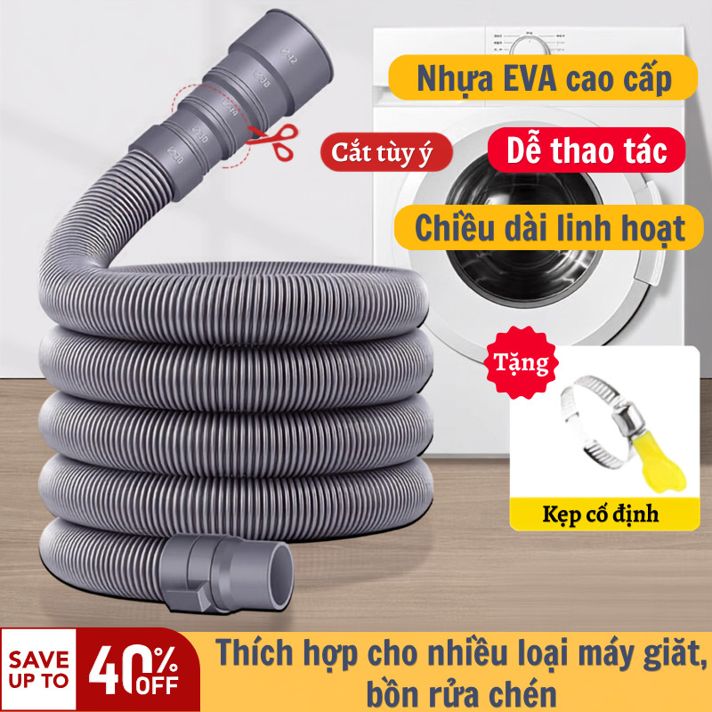 Ống Thoát Nước Máy Giặt Joful Home Dài 1M 1.5M 2M 3M Nhựa EVA Cao Cấp Dễ Thay Thế