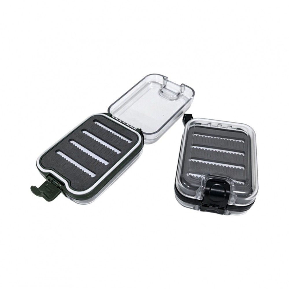 [NEW]Fly Fishing Hook Box Ultra Clear Double Sided Waterproof with Slotted Foam Plate-flash sale