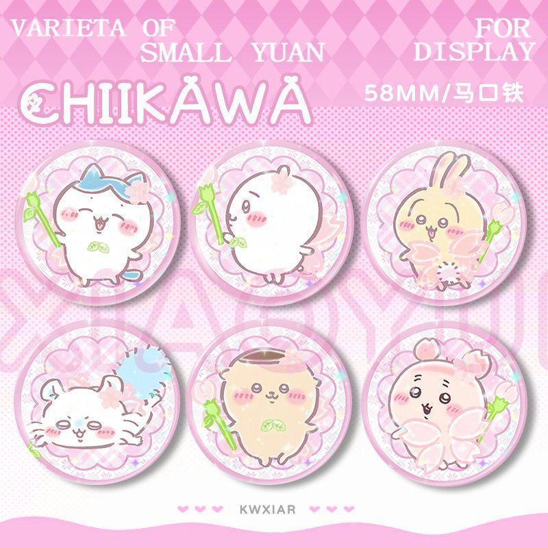 Chiikawa chiikawa chiikawa chiikawa chiikawa chiikawa Tinh Tế Tinplate Laser Huy Hiệu Thanh Chiikawa