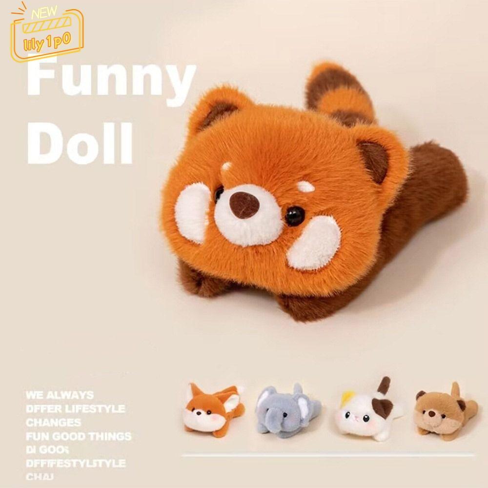 LILY1P0 Gối Thú Nhồi Bông, Búp Bê Đồng Hành Sang Trọng Gấu, Thời Trang Siêu Mềm 17cm Voi Cổ Tay Kéo 