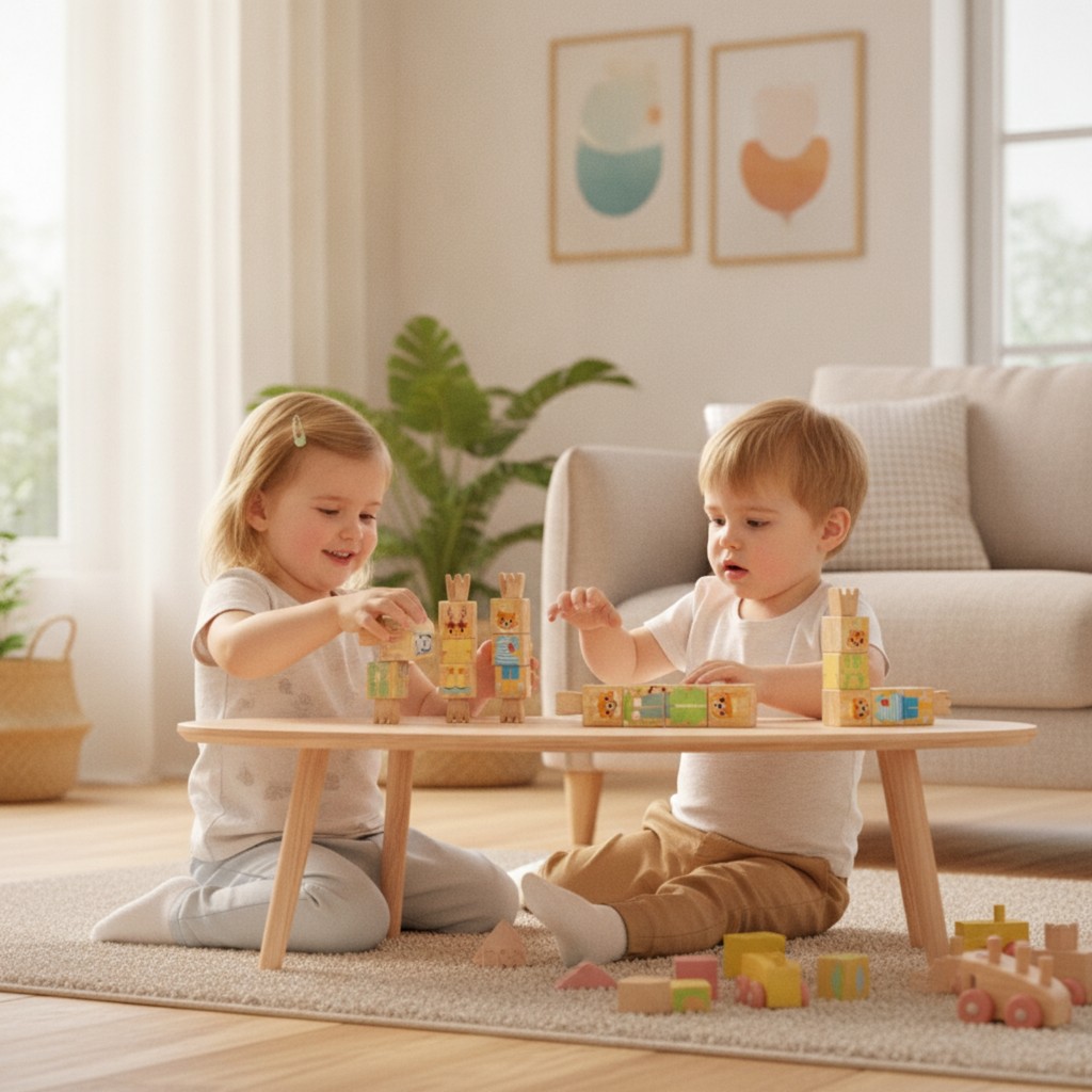 Twist Twist Twist Block Puzzle Khối gỗ xúc giác Khối xoay Khối du lịch Đồ chơi hấp dẫn Screennon-Dig