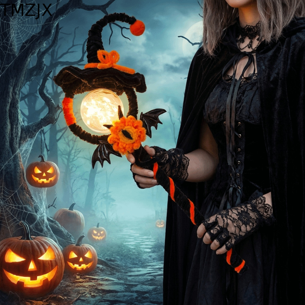 TMZJX Halloween Magic Wand, Light Up Bendable Halloween DIY Fairy Stick, Bộ trang trí DIY Handmade L