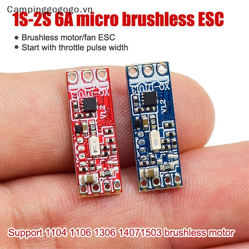 Campinggogo 1S-2S 6A Micro Brushless Motor Driver Board Điện Điều Chỉnh Ổ Đĩa Cho 1104 1106 1306 140