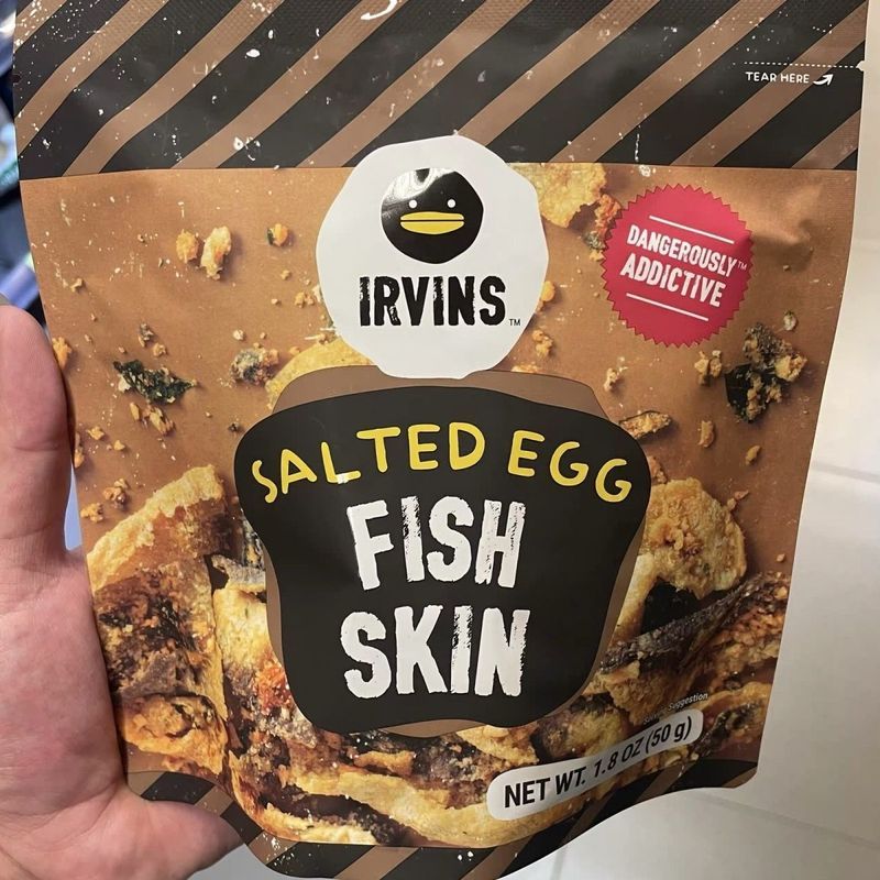 Đặc sản Singapore IRVINS Trứng Muối Lòng Đỏ Da Cá Chip giòn Muối Thơm Nhập Khẩu Influencer Puffed Đồ