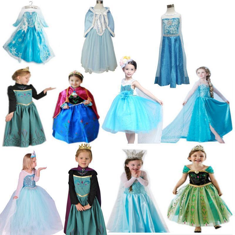 Frozen Frozen Frozen Công Chúa Đầm Ngủ Người Đẹp Đầm Bé Gái Trình Diễn Trang Phục
