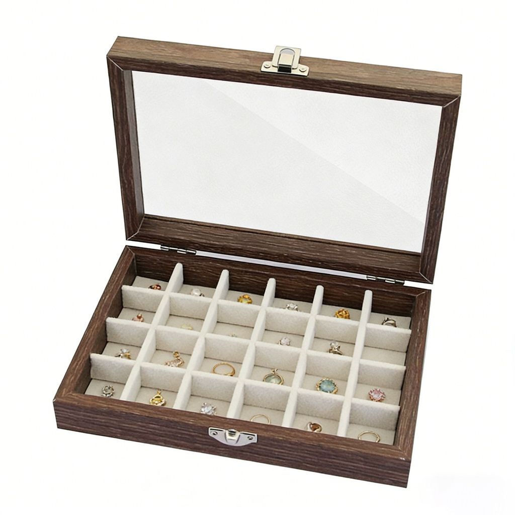 Necklace and jewelry box pp Ring, jewelry, earrings, bracelet, bangle, dust-proof storage box, jewel