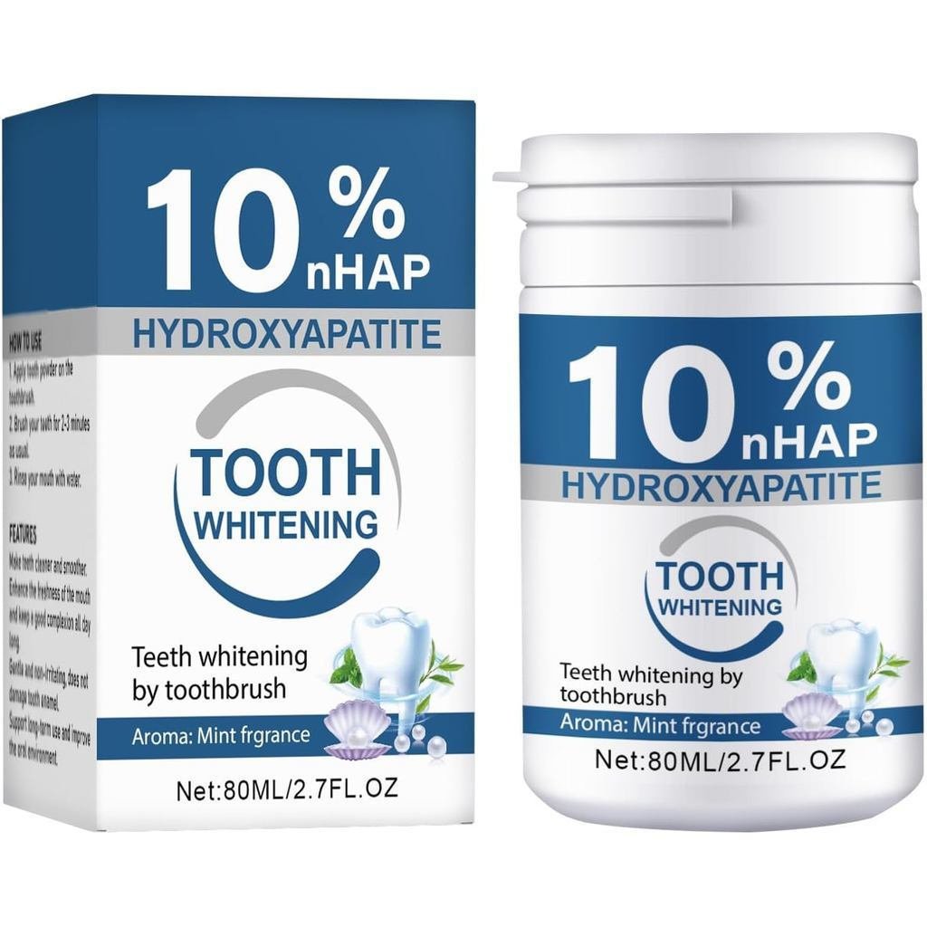 Bột Apatit Nano Hydroxydroxygen Microcrystalline, Bột Kem Đánh Răng Nano Hydroxygen Apatit 10%, 80g