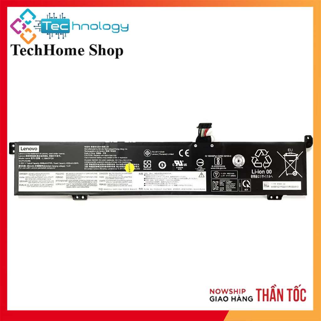 Pin Laptop Lenovo L19M3PF7 L19M3PD9 L19D3PD9 L19D3PF4 L19L3PF3 Ideapad Creator 5-15IMH05