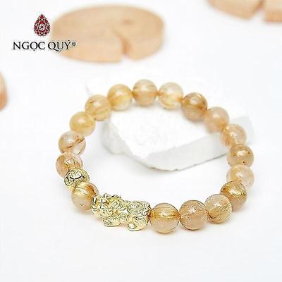 Vòng tay đá Thạch anh tự nhiên phối charm - Mẫu VC0681 - Ngọc Quý