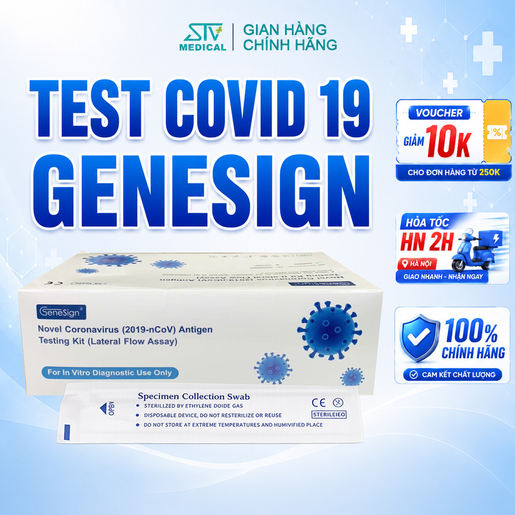 Kit Test COVID Genesign - Bộ Test Kháng Nguyên Kết Quả Nhanh Độ Chính Xác Cao