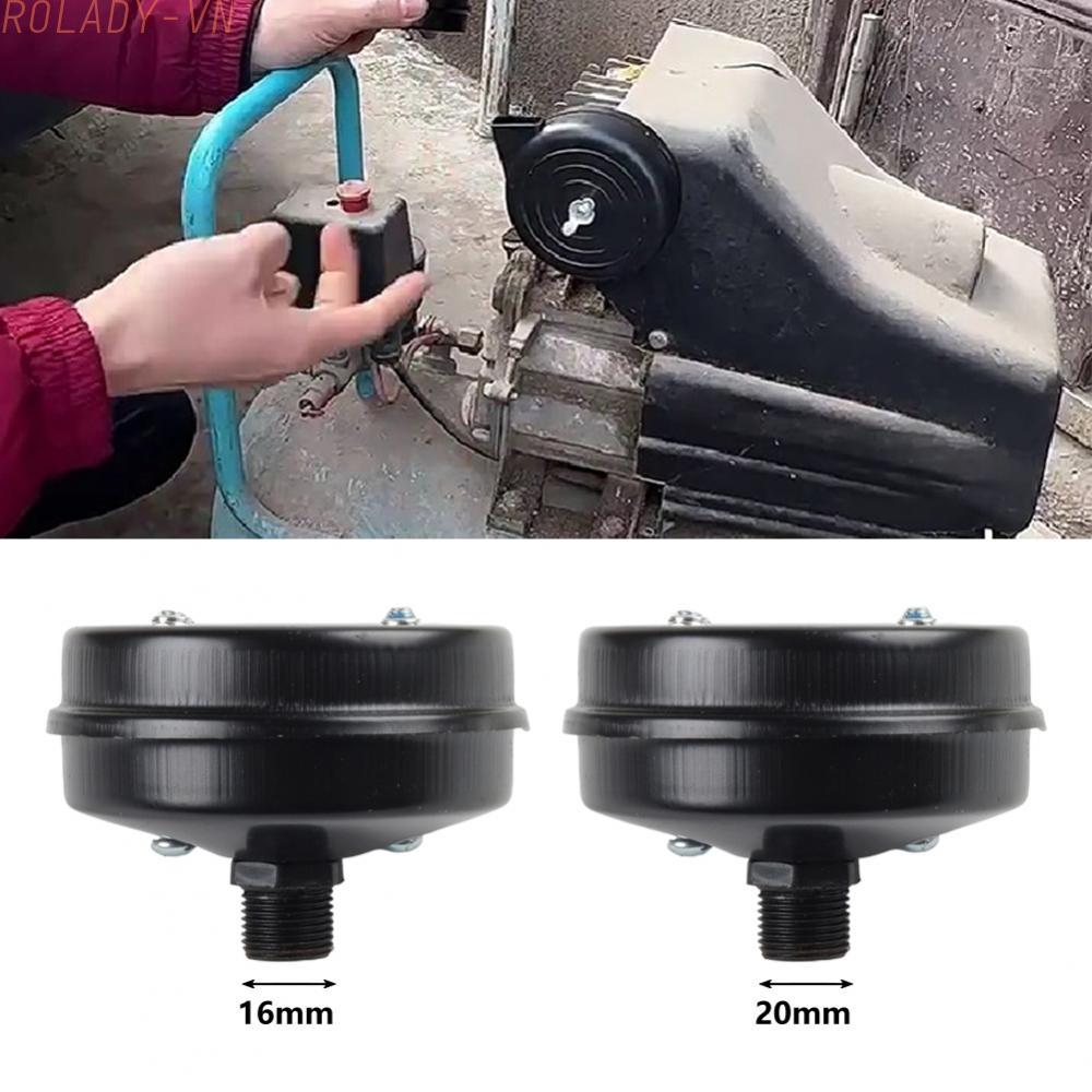 #ROYALLADY#Noise Reducing Male Thread Air Compressor Intake Filter Silencer with Iron Shell