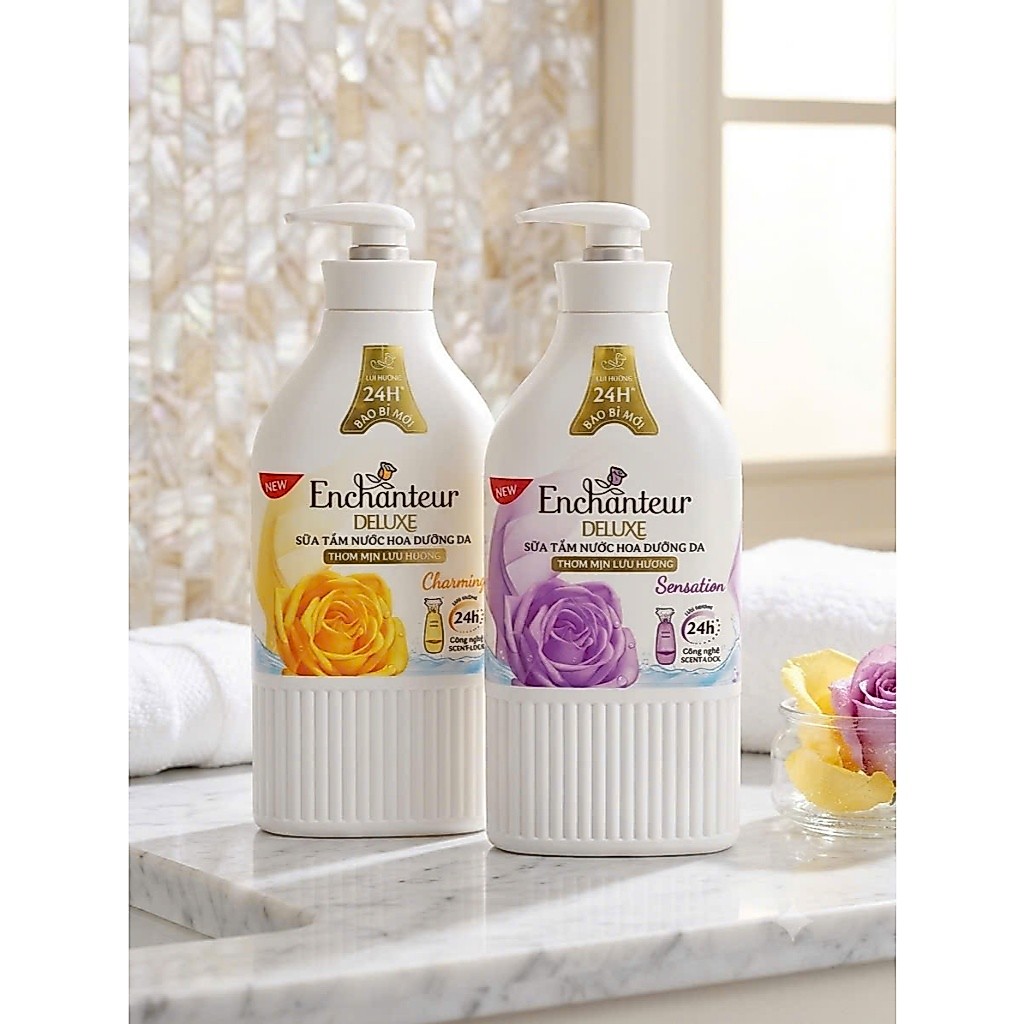 [ENCHANTEUR] Sữa tắm nước hoa Enchanteur 650g hương Charming / Sensation