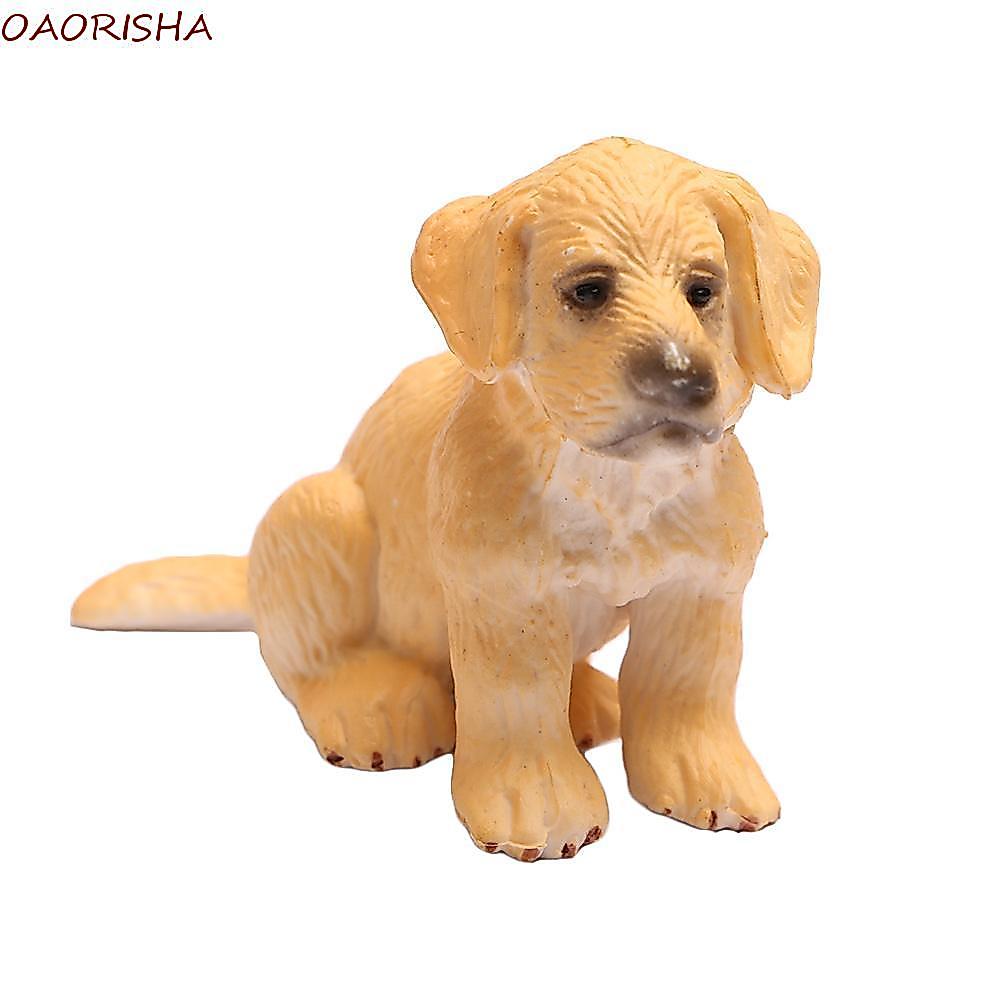 OAORISHA Mô Hình Động Vật Thủ Công Mô Phỏng Dễ Thương Phụ Kiện Chó Trang Trại Pug Chó Tượng Nhỏ