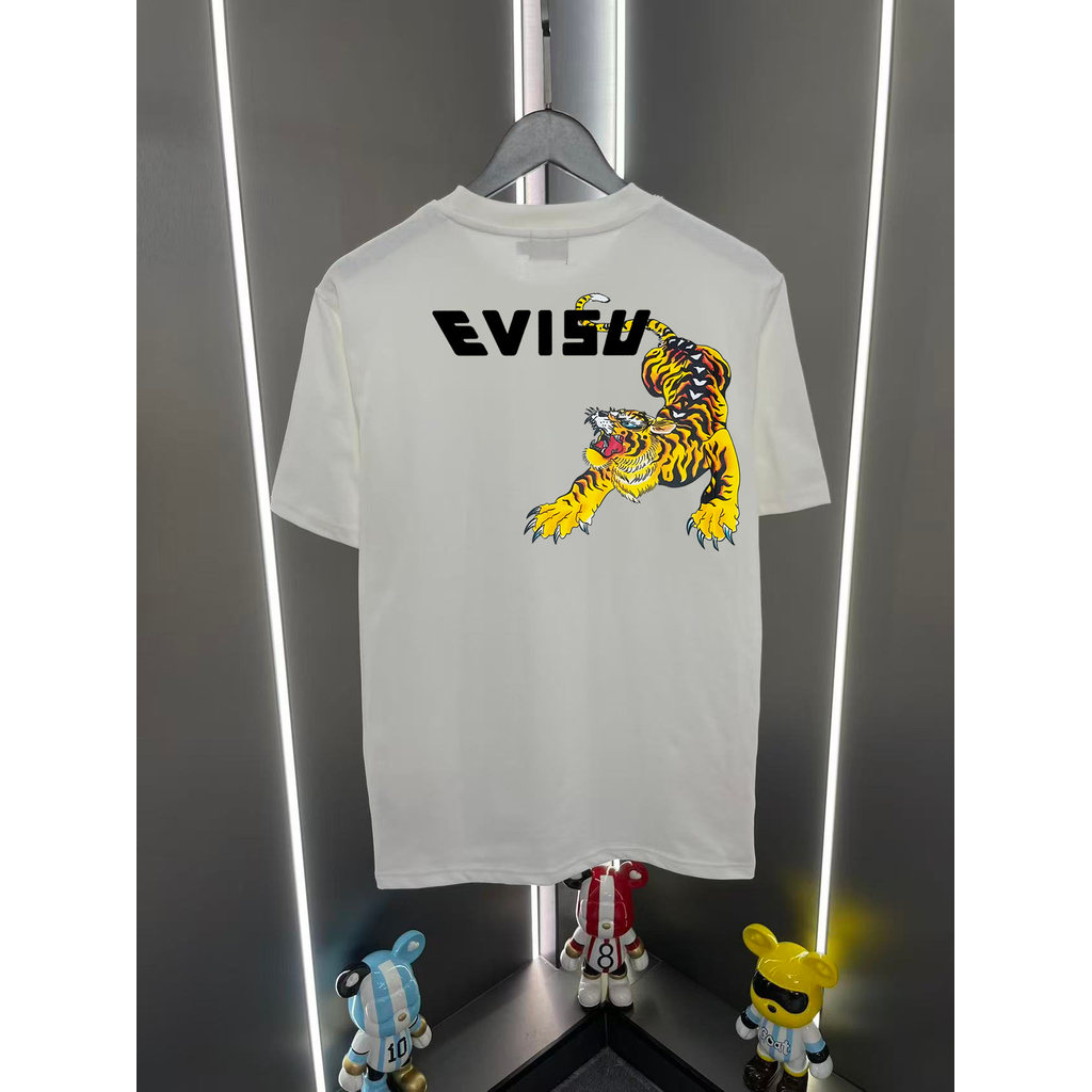 Áo thun Evisu / Áo thun Evisu in hình ngắn tay nam nữ Áo thun thông thường Áo thun ngắn tay Top All-