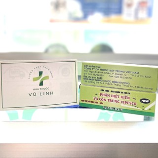 Phấn diệt kiến, gián, côn trùng Vipesco (Hộp 2 viên phấn)