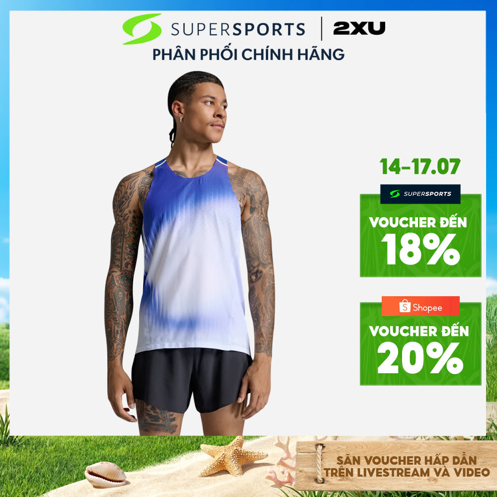 Áo Ba Lỗ Nam 2Xu Light Speed React Singlet - Xanh Dương - MR7375a-GGS/WRF