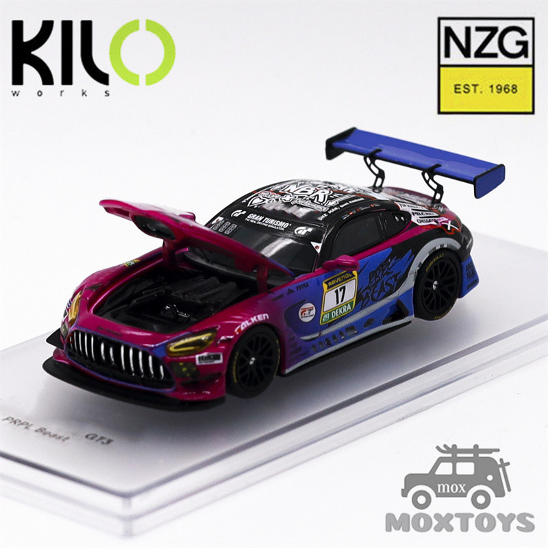 KILO x NZG 1: 64 GT3 #17 Xe mô hình quái vật màu tím