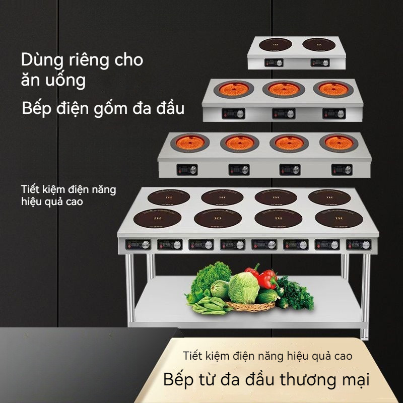 Bếp từ nhiều đầu thương mại. Bếp điện gốm công suất cao 3500W.-Induction cooker
