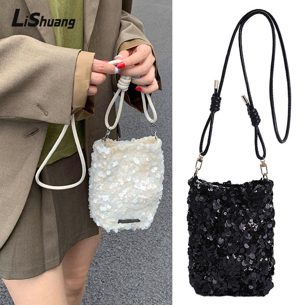 Túi đeo chéo LISHUANG, Túi đeo vai lấp lánh, Ví Bling Bling Bling thời trang quyến rũ