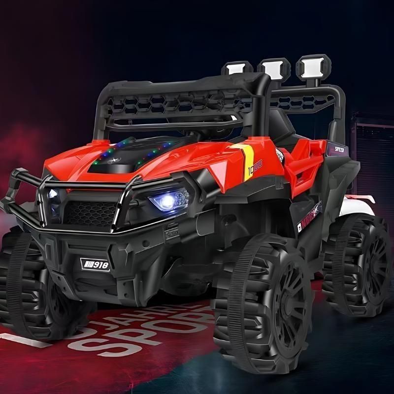 Xe ô tô điện MDX 918 địa hình gầm cao.Điều khiển từ xa. Có nhạc đèn LED, Gầm cao.