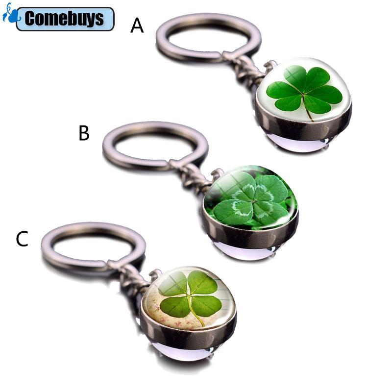 Com * Luminescent 4 Clover Leaf Móc khóa Người bạn thân nhất Móc khóa Ý tưởng cô gái quyến rũ