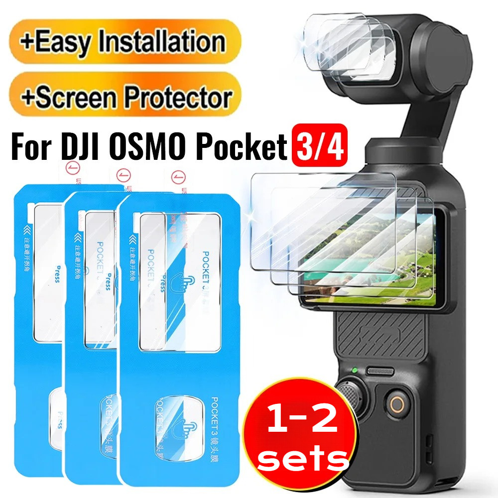 1-2 Bộ Dành Cho DJI Osmo Pocket2/3 Pocket4 9H Kính Cường Lực Cho DJI Osmo Pocket 2 3 4 LCD camera HD