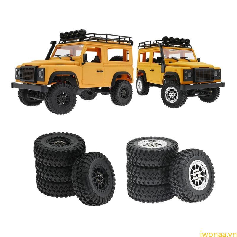 IWO 4 Cái 1 12 Cân RC Tốc Độ Xe Trôi Lốp Cao Su Bánh Xe Cho MN90 MN91 MN99 MN99S
