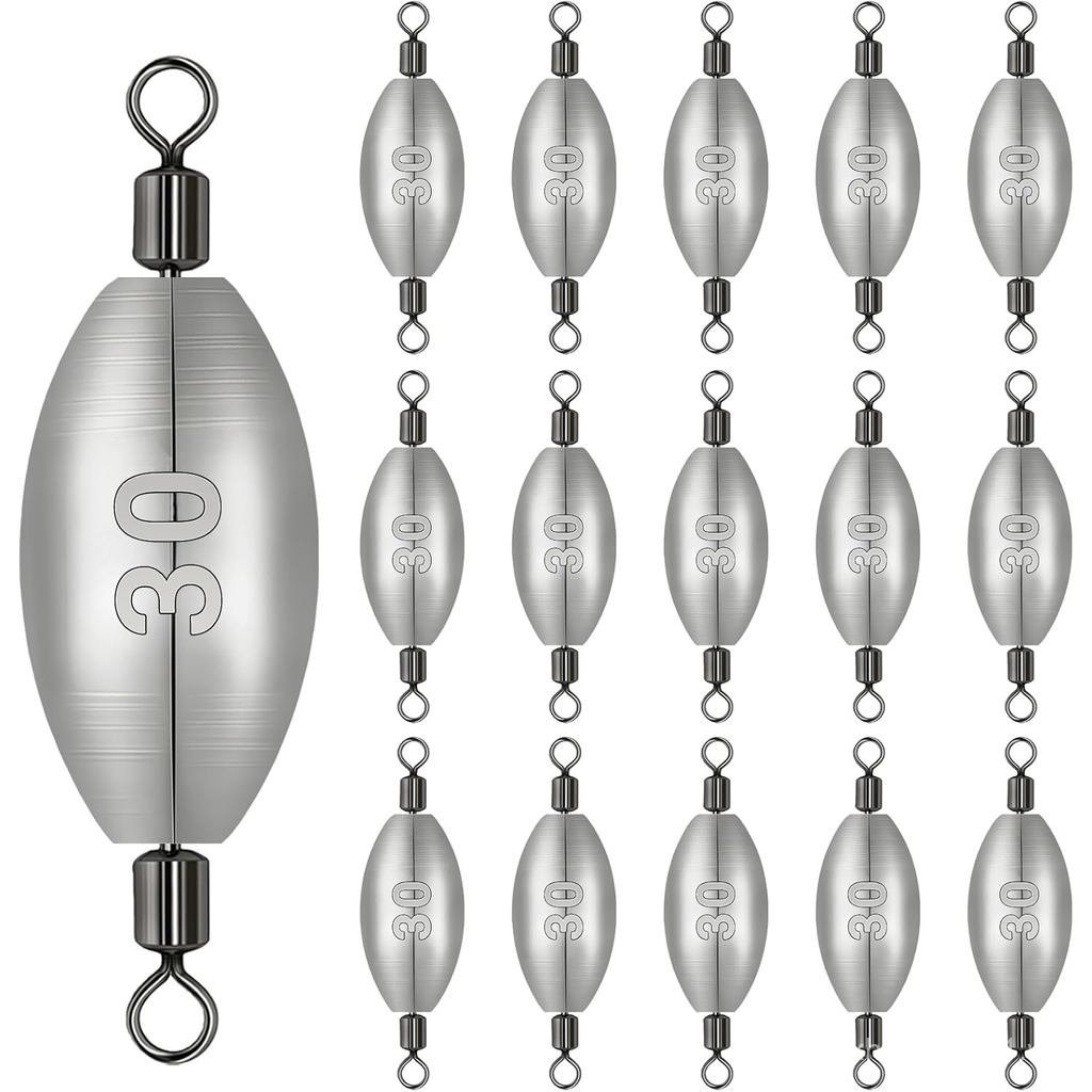 FishingWeightsSinkers, InlineTrollingWeightswithInnerSwivels, EggSinkersforSaltwaterFreshwaterFishin
