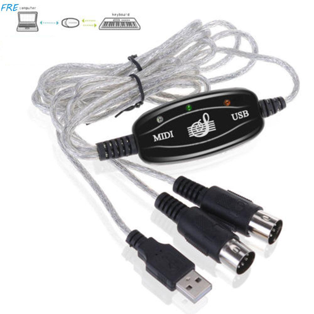 FRE MIDI sang cáp USB Thiết bị âm thanh Giao diện MIDI chuyên nghiệp Dây nhạc âm thanh cho bàn phím 