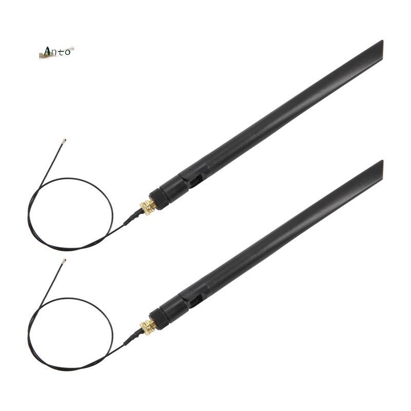 Ăng-ten WiFi không dây 6Dbi băng tần kép RP-SMA + MHF4 Cáp đuôi lợn cho mô-đun WIFI / WLAN thẻ không